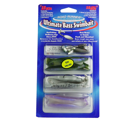 Ultimate Bass Swimbait Kit by Road Runner -RRBLHK 15 Piece Kit