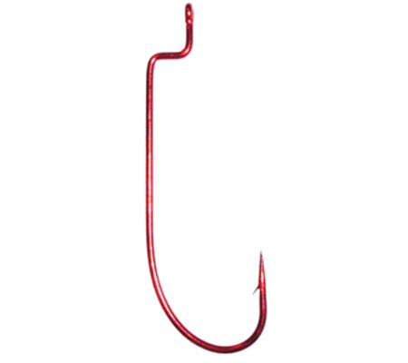 Daiichi OFFSET WORM HOOKS BLEEDING BAIT RED D30VP VALUE PACK